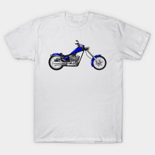 Chopper motorcycle cartoon illustration T-Shirt